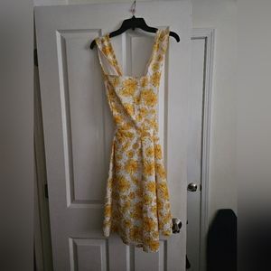 Yellow and White Dress